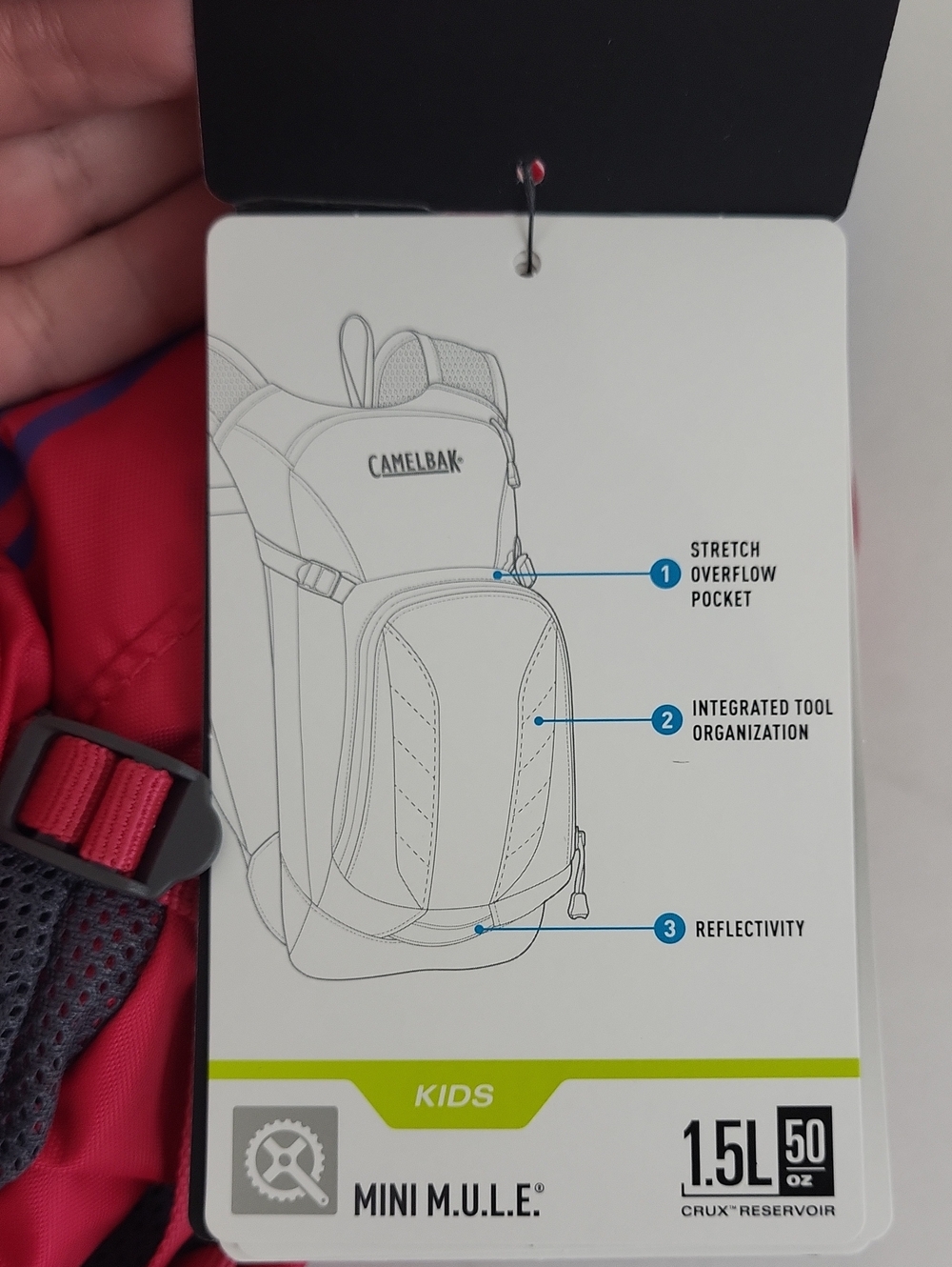 NWT CamelBak Mini M.U.L.E. Kids' Hydration Backpack 50 oz (1.5 liter) - Picture 6 of 9